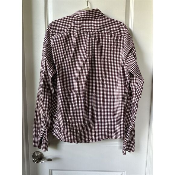 Abercrombie & Fitch Shirt Mens XXL Red White Check Button Down Muscle Preppy - Picture 2 of 5
